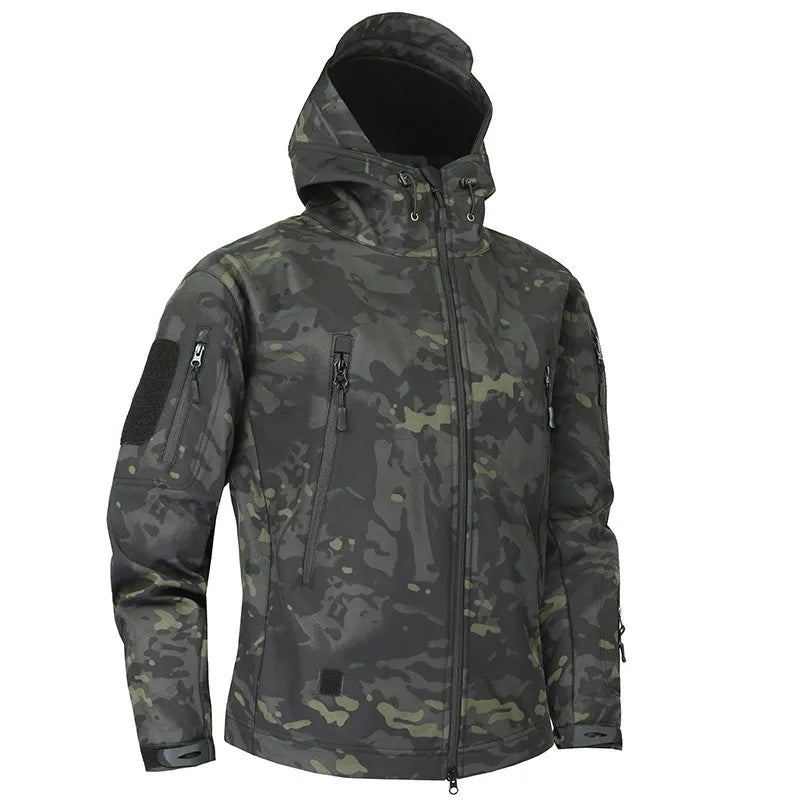 Hiking Jackets Men Camouflage Tactical Jacket Autumn Winter Shark Skin Soft Shell Waterproof Jacket Windbreaker