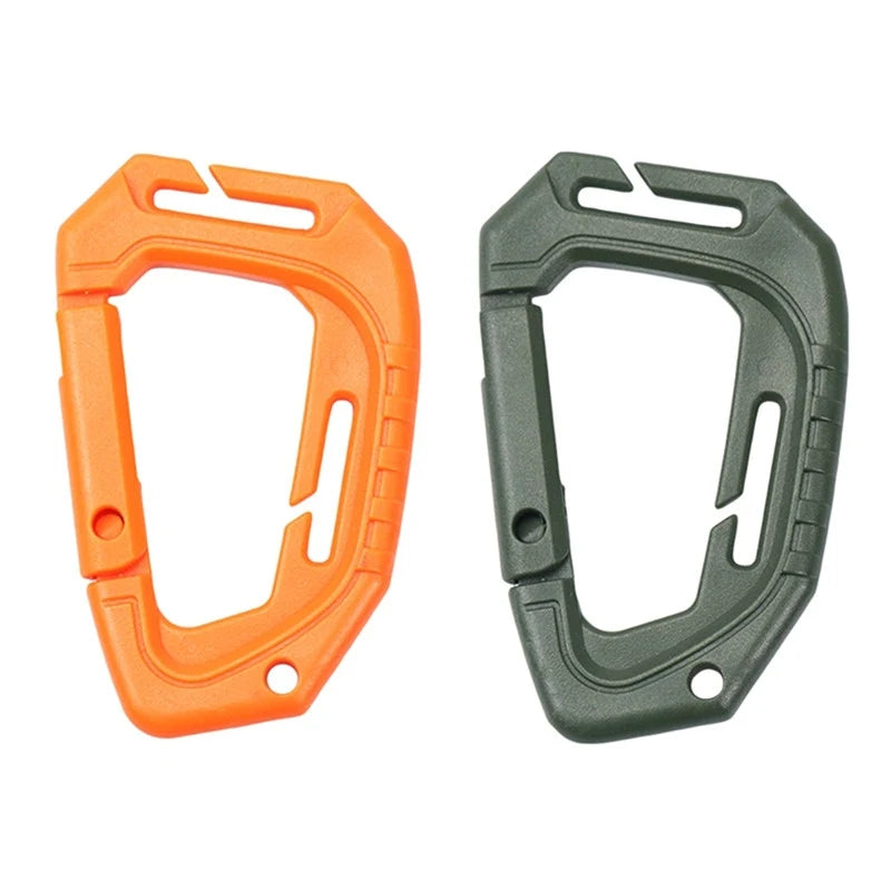 1Pcs Big D-type Plastic Steel Tactical Molle Quick Hook Hanging Buckle Clip Outdoor Camping Backpack Bag EDC Tool Accessories