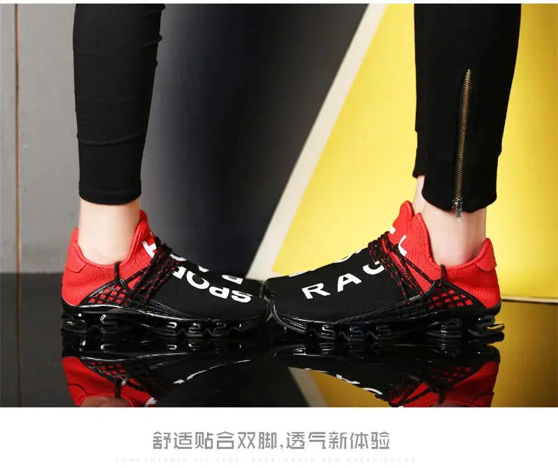 Large Size Summer Damping Women's Running Shoes Men Sport Sneakers Woman Sports Shoes Women Black Red Kids Trainers Gym GME-1839