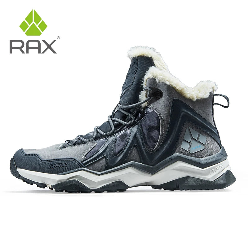 RAX Men Hiking Shoes winter Waterproof Outdoor Sneaker Men Leather Trekking Boots Trail Camping Climbing snow Sneakers Women