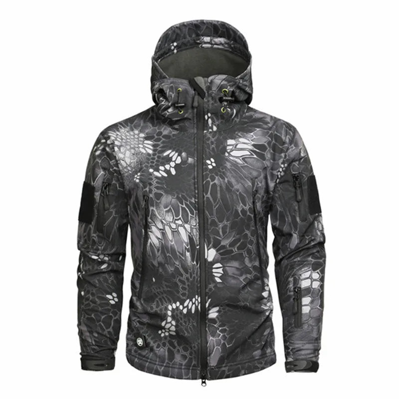 Hiking Jackets Men Camouflage Tactical Jacket Autumn Winter Shark Skin Soft Shell Waterproof Jacket Windbreaker