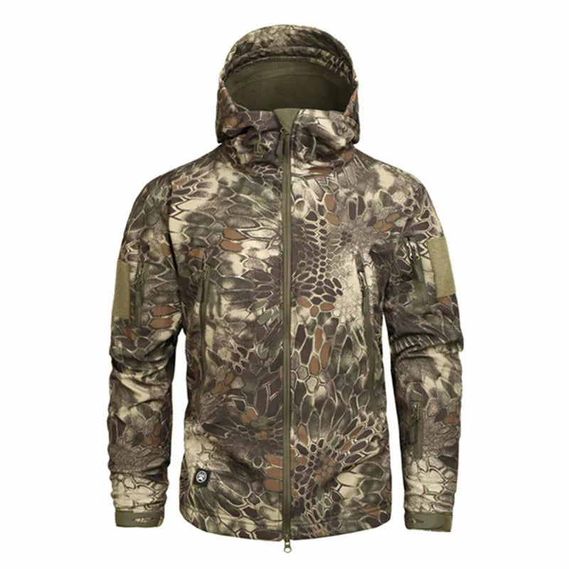 Hiking Jackets Men Camouflage Tactical Jacket Autumn Winter Shark Skin Soft Shell Waterproof Jacket Windbreaker