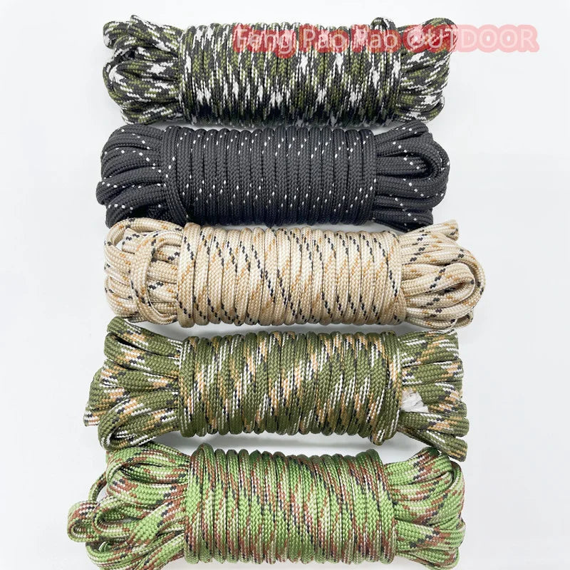 100FT 50FT Dia.4mm 7 stand Cores Paracord for Survival Parachute Cord Lanyard Camping Climbing Camping Rope Hiking Clothesline