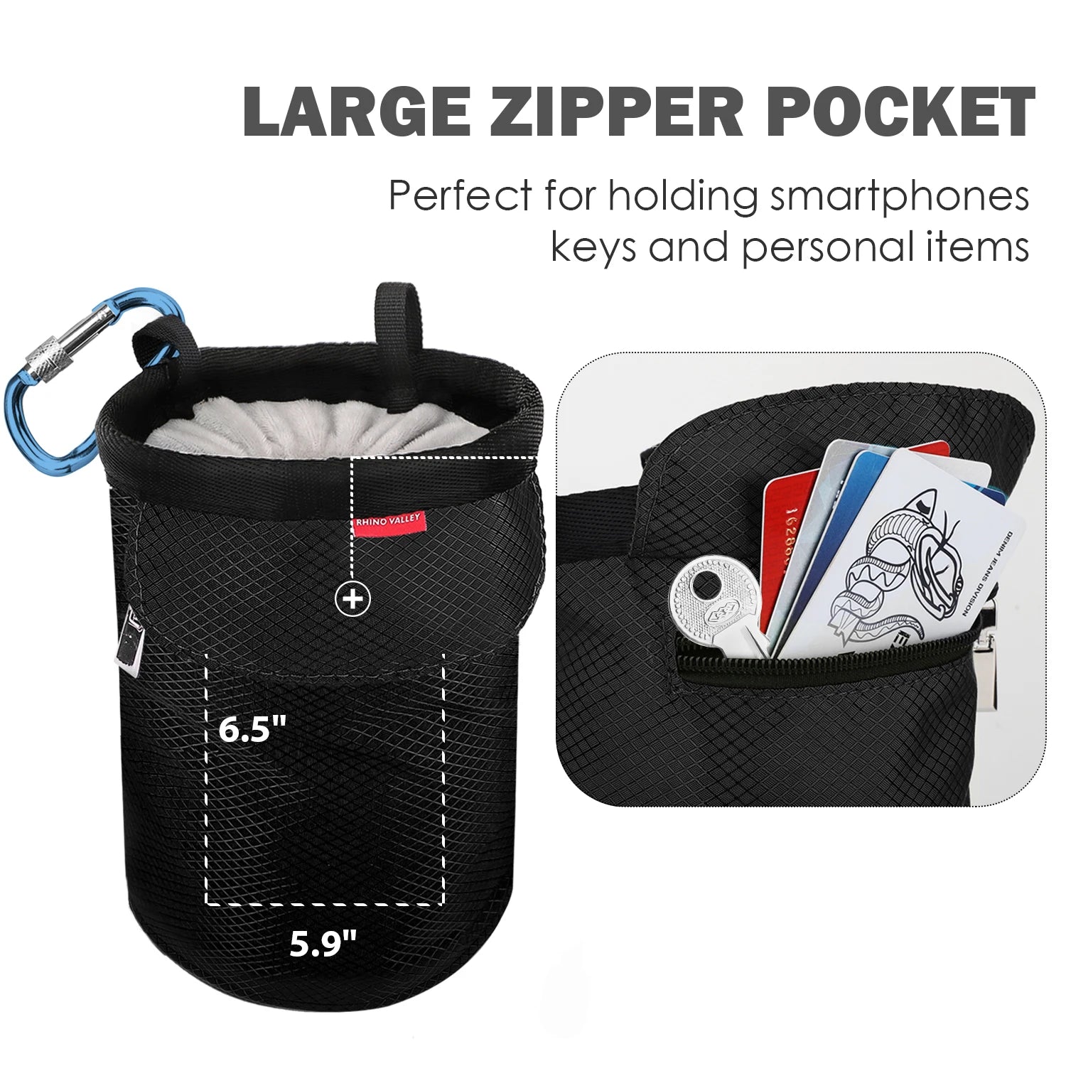 Magnesia Sack Rock Climbing Chalk Bag Waterproof Pocket for Weight Lifting Outdoor Bouldering Magnesia Pouch Climbing Equipment