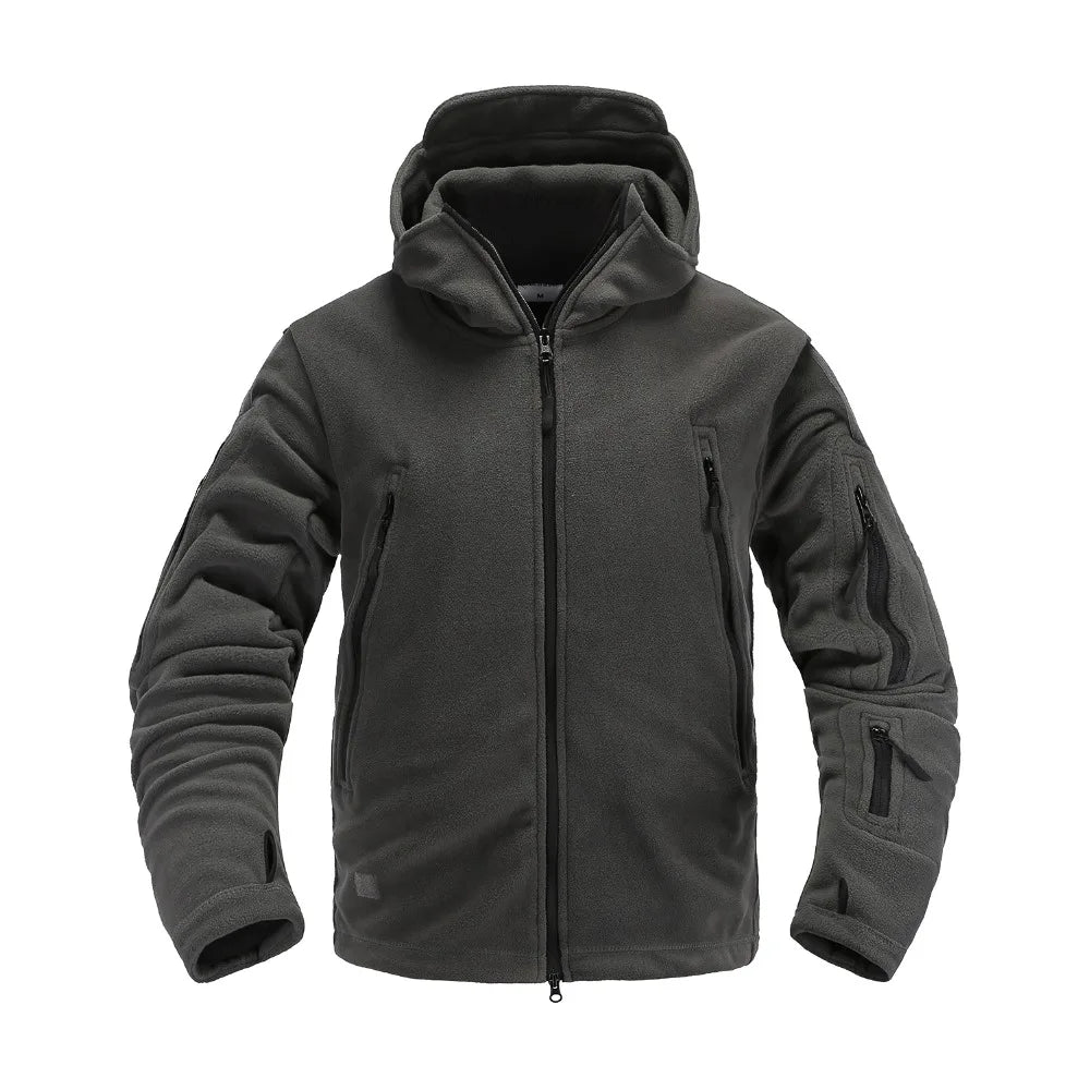 Tactical Fleece Jacket Military Uniform Soft Shell Casual Hooded Jacket Men Thermal Army Clothing