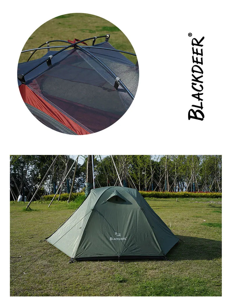 Blackdeer Archeos 2-3 People Backpacking Tent Outdoor Camping 4 Season Winter Skirt Tent Double Layer Waterproof Hiking Survival