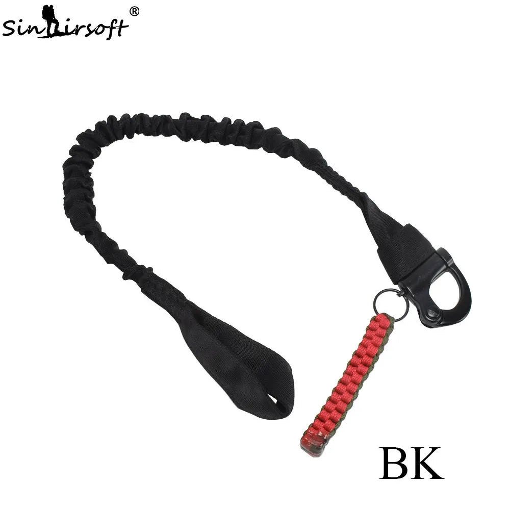 SINAIRSOFT Outdoor Tactical 55cm Adjustable Safety Rope Sling Multifunction Strap Nylon Belt Hunting Survival Kit Rescue Sling