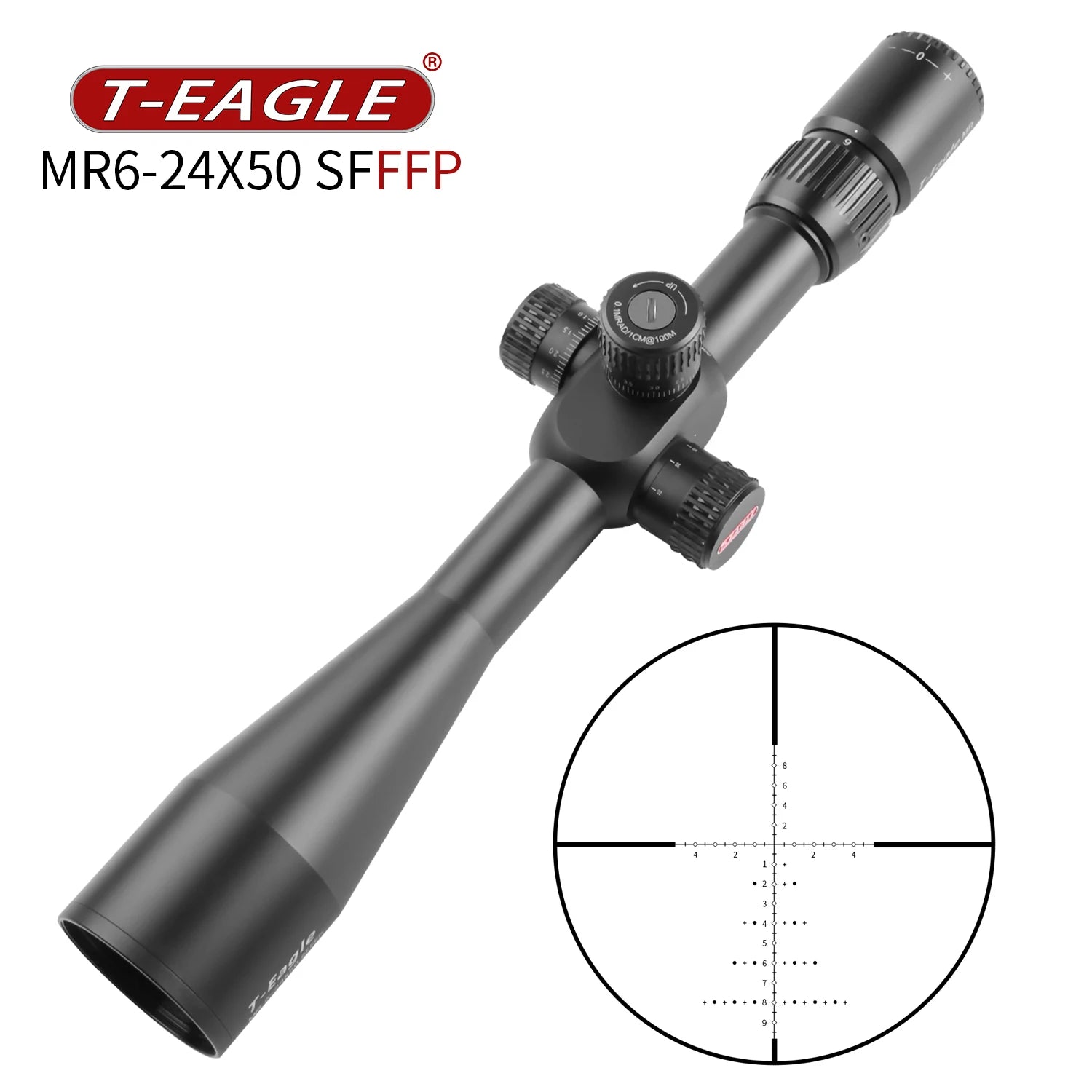 T-Eagle Optics MR6-24X50 SF FFP First Focus PlaneTactical Riflescope Spotting  Rifle Scope Hunting Collimator Air Gun Sight