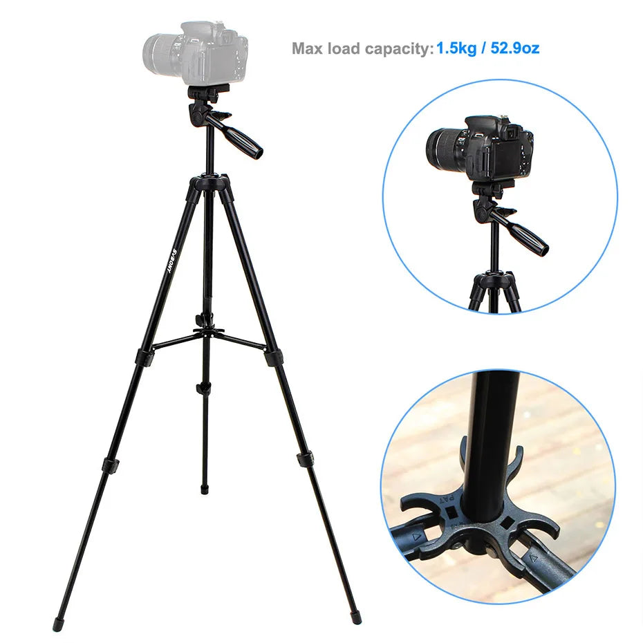 SVBONY Tripod Portable 49" Travel Aluminum Lightweight for DSLR Cameras Video Spotting Scope Watching w/Carrying Bag SV102 SV101