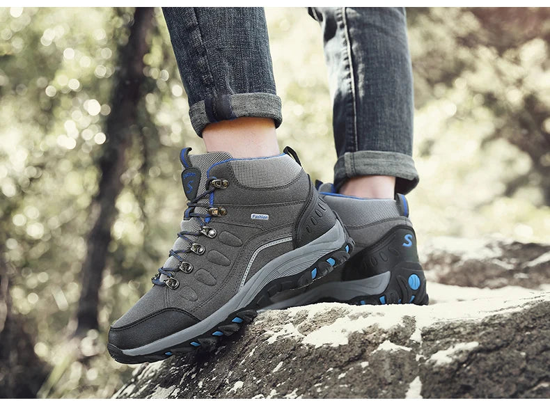 Couple Outdoor Waterproof Hiking Boots Men Winter Shoe Walking Climbing Hiking Shoes Mountain Sport Boots Hunting Woman Sneakers