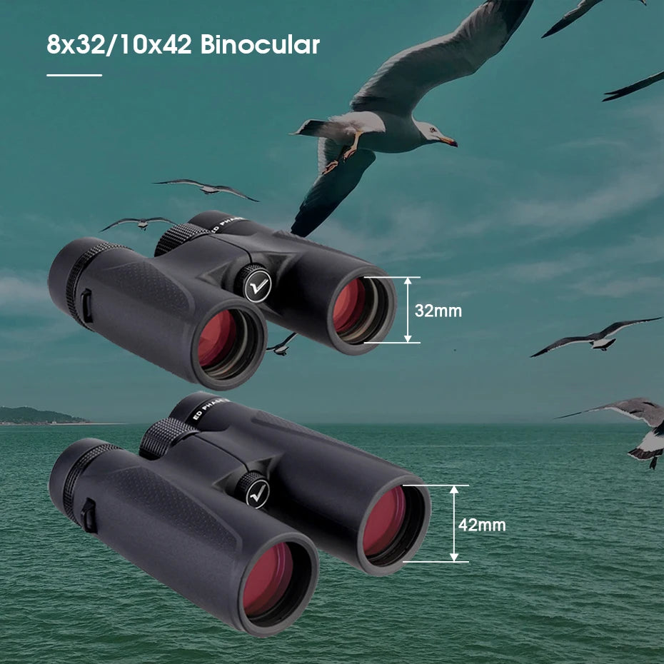 SVBONY SV202 ED Long Range Binoculars 8X32/8x42/10x42,IPX7 Waterproof FMC BAK4,Bird Watching,Stargazing,Camping,Travel,Astronomy