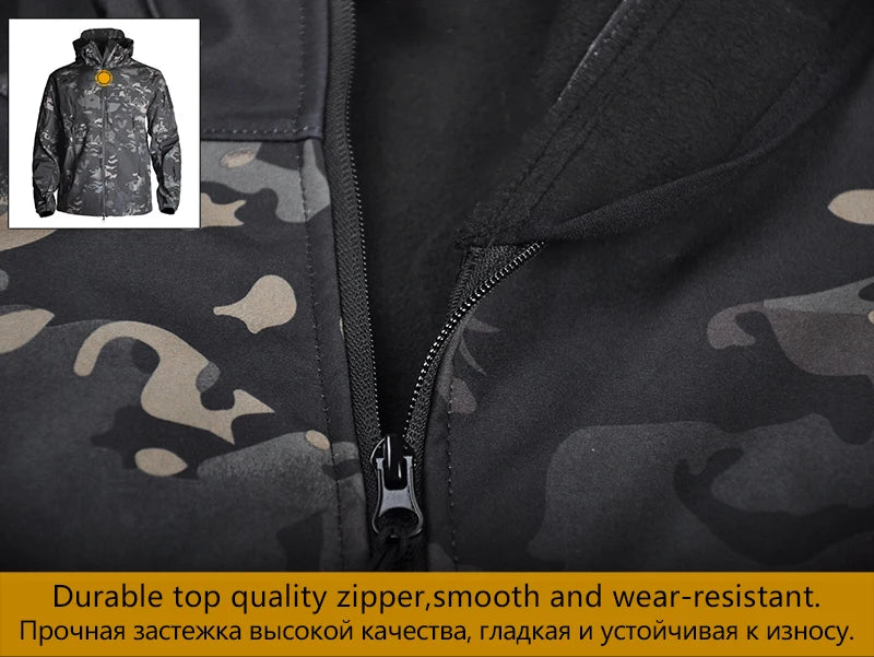 Tactical Jackets Soft Shell Hunting Jackets Waterproof Camo Uniforme Winter Clothes Safari Windbreaker Men Clothing Cargo Pants