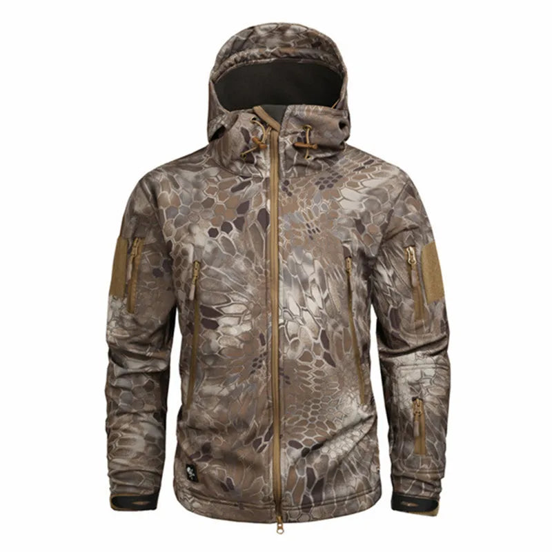 Hiking Jackets Men Camouflage Tactical Jacket Autumn Winter Shark Skin Soft Shell Waterproof Jacket Windbreaker