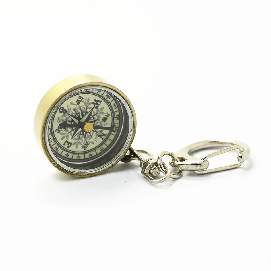 Mini Survival Compass Portable Outdoor Camping Hiking Pocket Navigator Adventure Keychain Compass Climbing Equipment