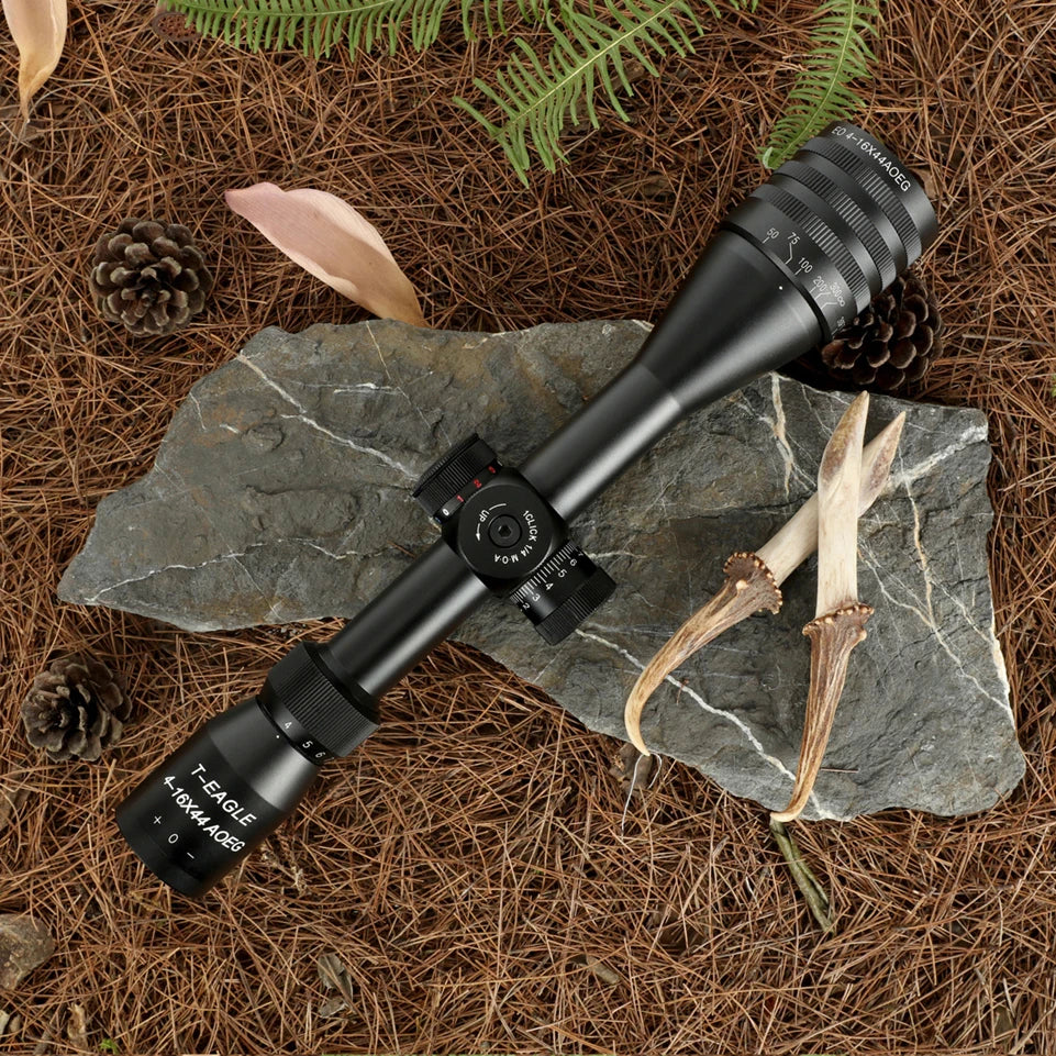 Tactical Riflescope Spotting Scope for Rifle Hunting Optical Collimator Gun Sight  Red Green Blue Illumination  EO 4-16X44AOEG