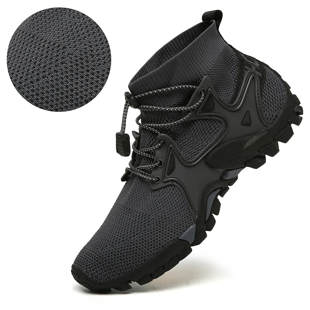 Mens Breathable Hiking Shoes Outdoor Non-slip Wear-resistant Camping Shoes Couples Trail Trekking Mountain Climbing Sport Shoes