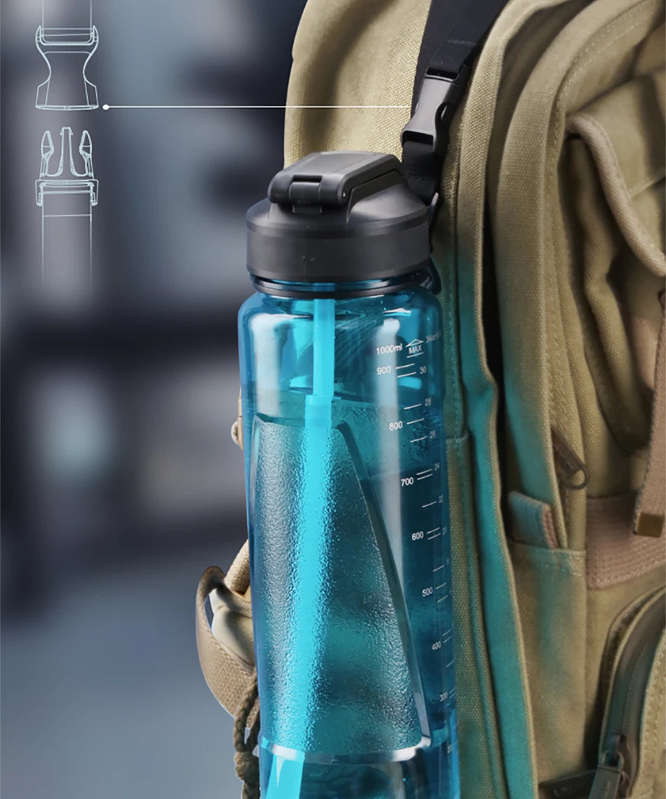 Sport Water Bottles with Straw Summer New Large-capacity Tritan Plastic Portable Leakproof Drink Bottle BPA Free Outdoor Travel