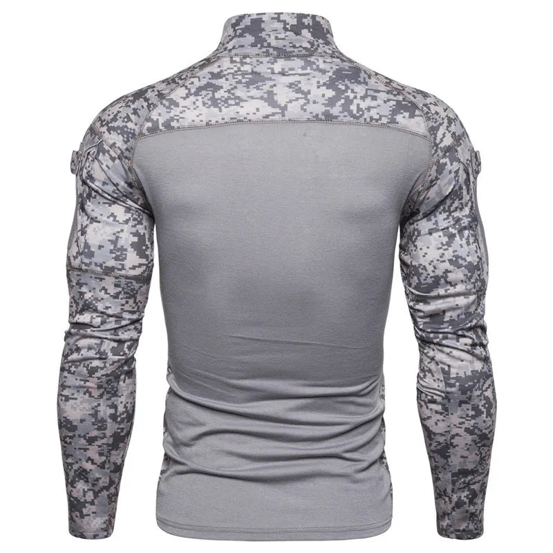 Men's Long Sleeve T-Shirt   Outdoor Trekking Camping Climbing Fishing Male Sports Slim Fit Pullover Clothing