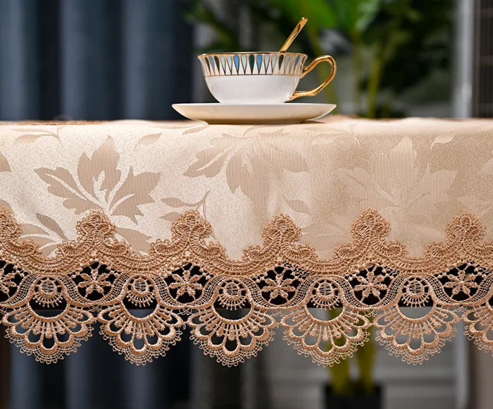 Oval Table Cloth White Embroidered Fold Tea Table Juppe Dining Table Cover Tablecloth Table Home Lace Art Dust Cover Chair Cover