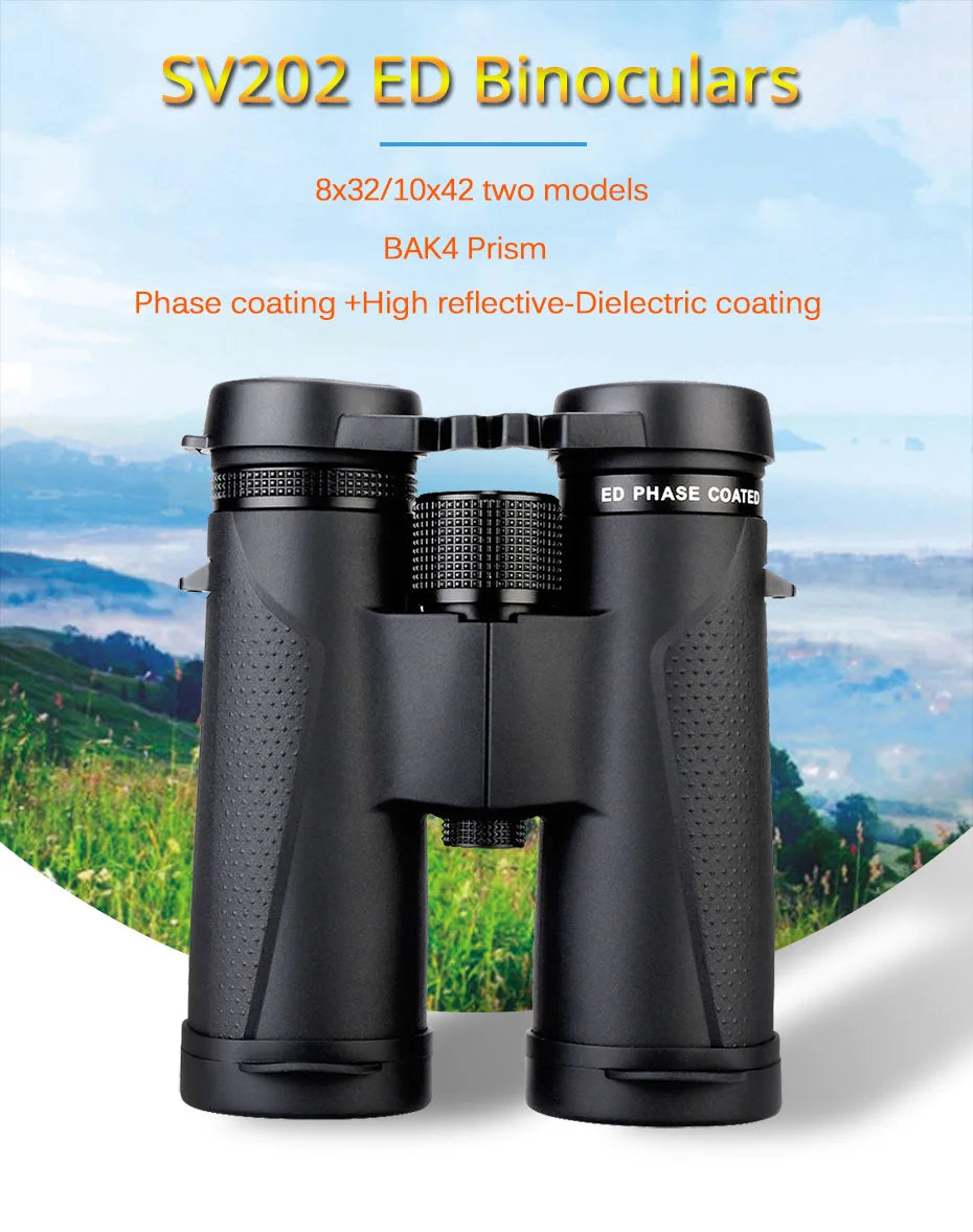 SVBONY SV202 ED Long Range Binoculars 8X32/8x42/10x42,IPX7 Waterproof FMC BAK4,Bird Watching,Stargazing,Camping,Travel,Astronomy