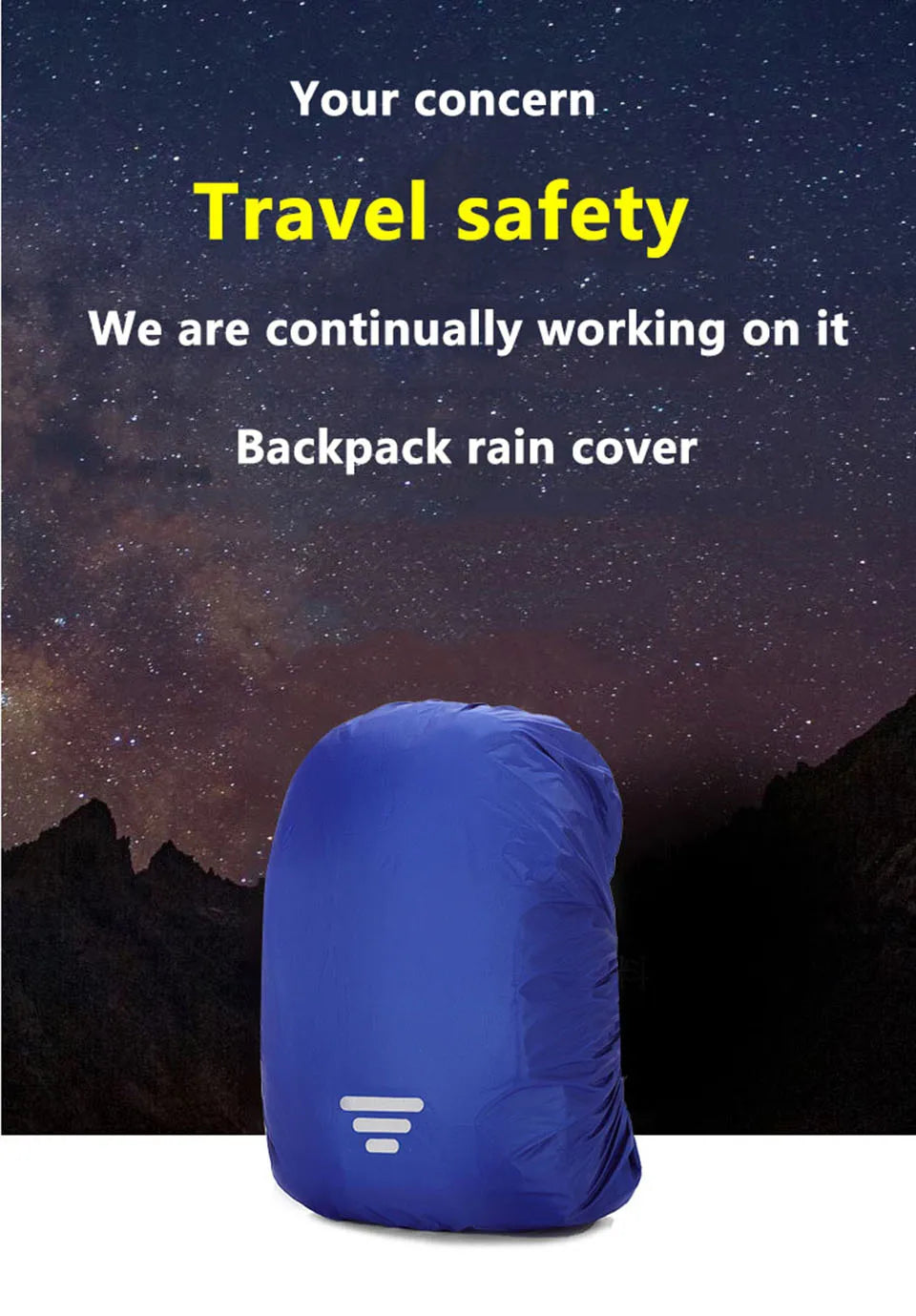 Rain Cover Backpack Reflective 25L 35L 45L 60L Waterproof Bag Fashion Tactical Outdoor Camping Hiking Climbing Dust Raincover