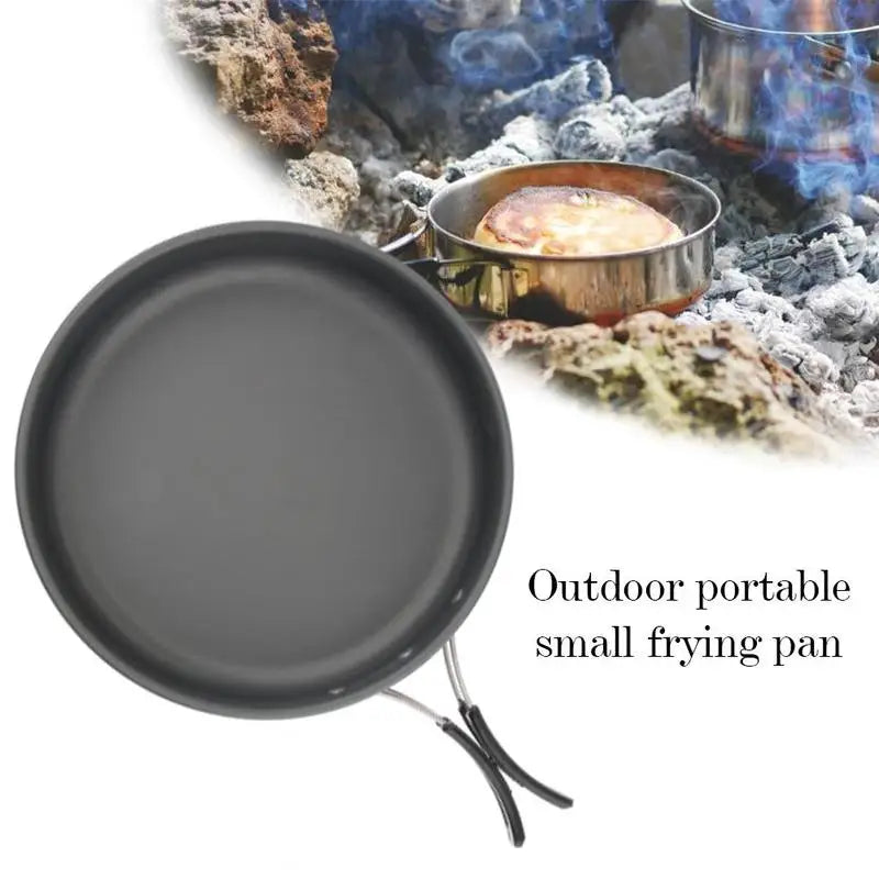 2023 New Non-stick Travel Aluminum Alloy Portable Outdoor Utensil Cooking Pan Hiking Kitchen Frying Cookware Camping Picnic X2M6