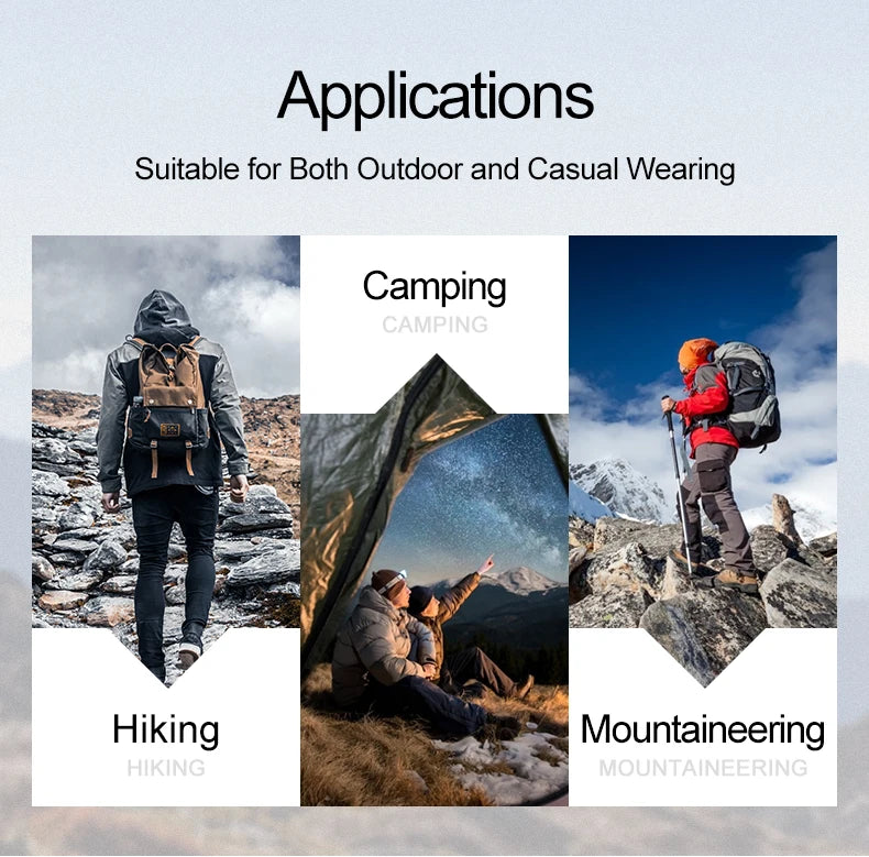 KUTOOK Men Trekking Pants Winter Cargo Pants for Man Waterproof Thermal Outdoor Hiking Softshell Pants Camping Trousers Clothing