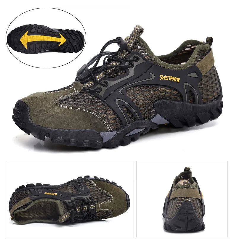 Plus Size 39-50 Hiking Trekking Shoes Men Non-Slip Breathable Outdoor Sport Climbing Tactical Shoes Desert Training Sneakers