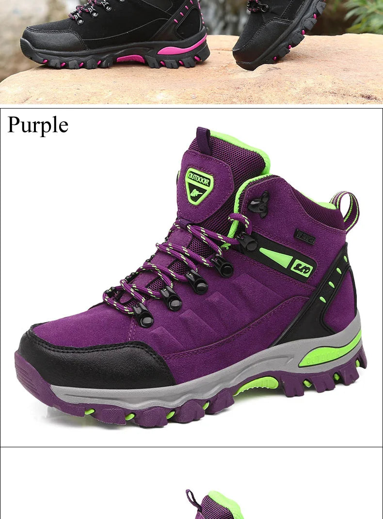 Winter Women Ankle Outdoor Trekking Boots Hiking Shoes Woman Mountain Climbing Treking Sneakers Wandelschoenen Botas Mujer