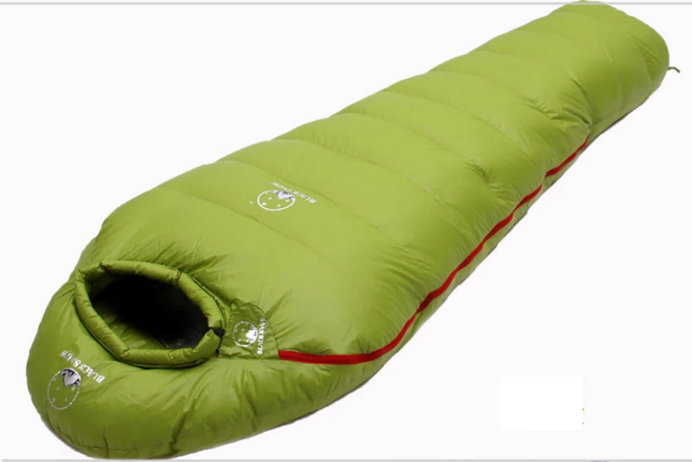 Very Warm White Goose Down Filled Adult Mummy Style Sleeping Bag Fit for Winter Thermal 4 Kinds of Thickness Travel Camping