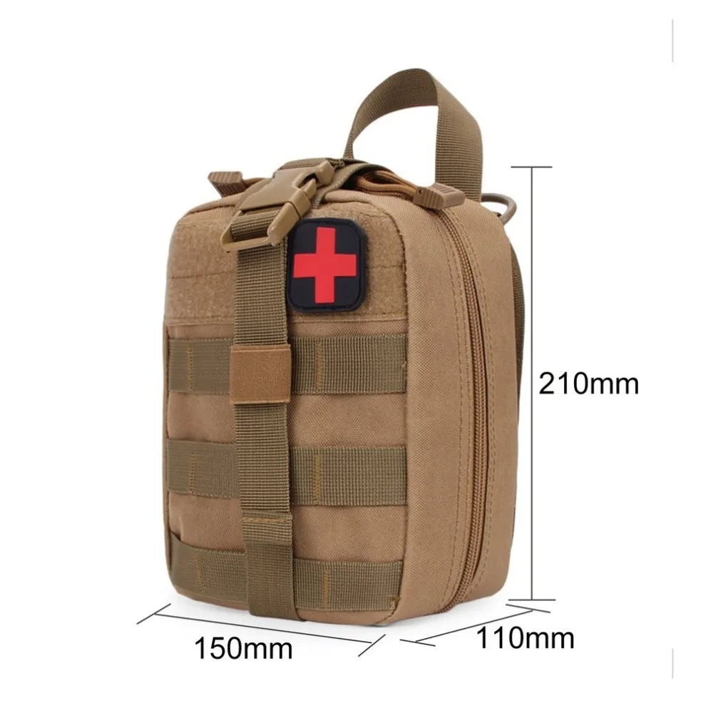 Outdoor Waist Pack Camping Climbing Bag Black Emergency Case Outdoor Water First Aid Kits Travel Oxford Cloth