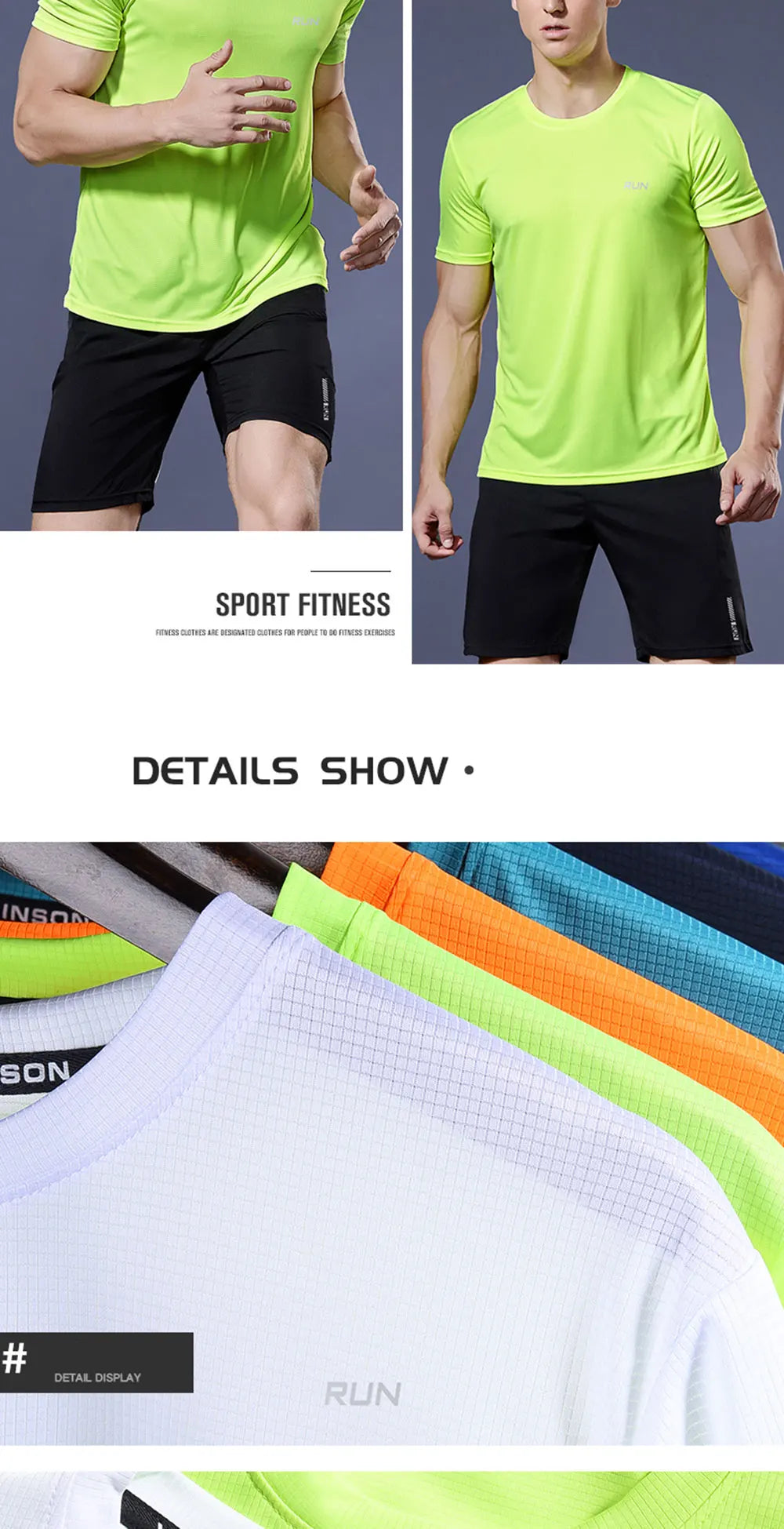 Black Compression Men T-shirts workout Sports Running T-shirt Short Sleeve Quick Dry Tshirt Fitness Exercise Gym Clothing