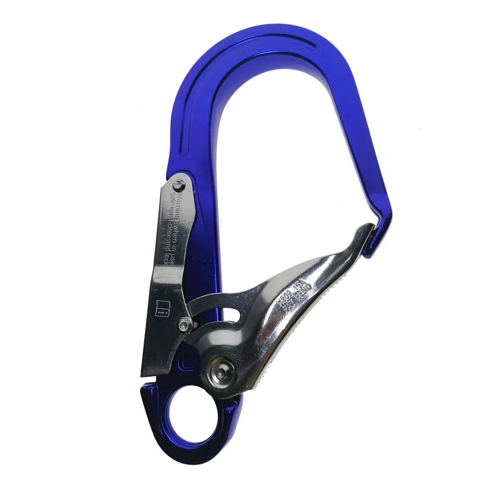 25Fkn Heavy Duty Rock Climbing Caving Fall Protection Harness Lanyard Spring Automatic Lock Fall Arrest Carabiner Snap Hook