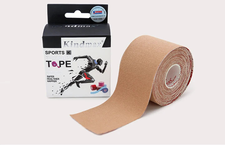 Kindmax Fixed Tape Kinesiology Tape for Face Muscle Knee Pain Relief, Lift Up Beauty Wrinkle Face Tapes First-aid Kit 5cm 5m