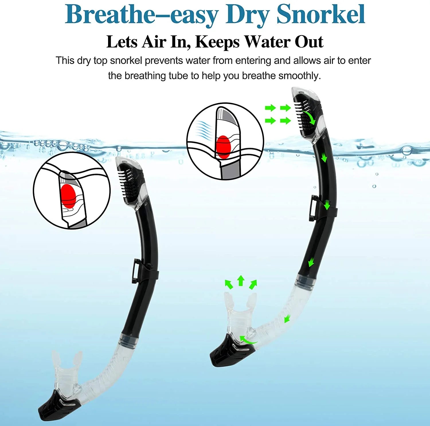 Diving Snorkel Professional Swimming Diving Breathing Tube Hose Dry Adult Children Underwater Snorkeling Diving Equipment