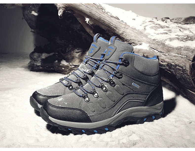 Couple Outdoor Waterproof Hiking Boots Men Winter Shoe Walking Climbing Hiking Shoes Mountain Sport Boots Hunting Woman Sneakers