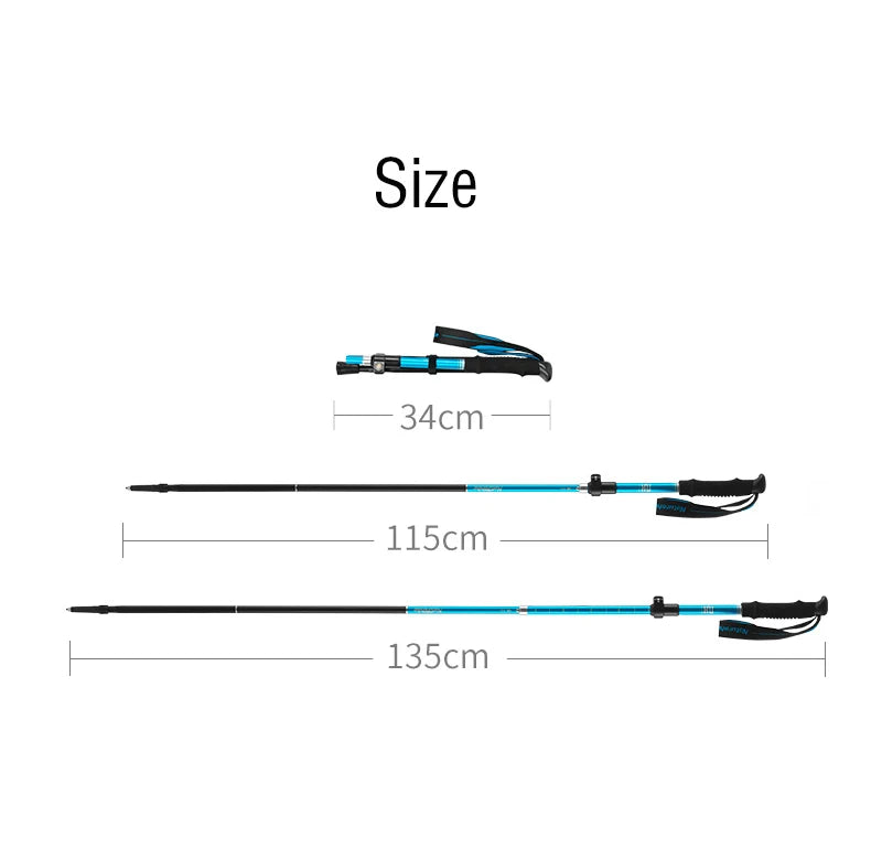 Naturehike Trekking Poles Folding Hiking Stick Collapsible Hiking Poles Trekking Stick Walking Poles Nordic Walking Sticks