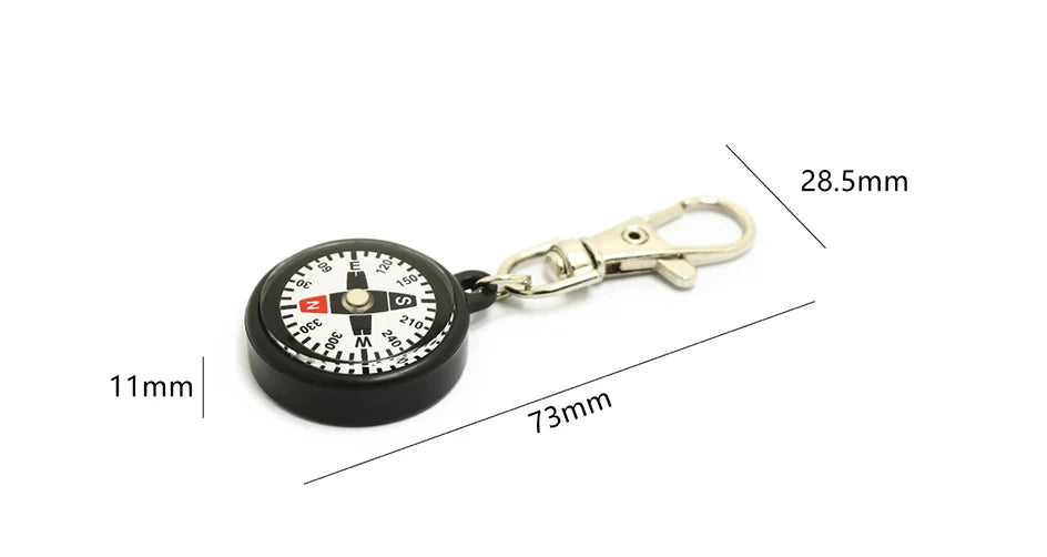 Mini Survival Compass Portable Outdoor Camping Hiking Pocket Navigator Adventure Keychain Compass Climbing Equipment