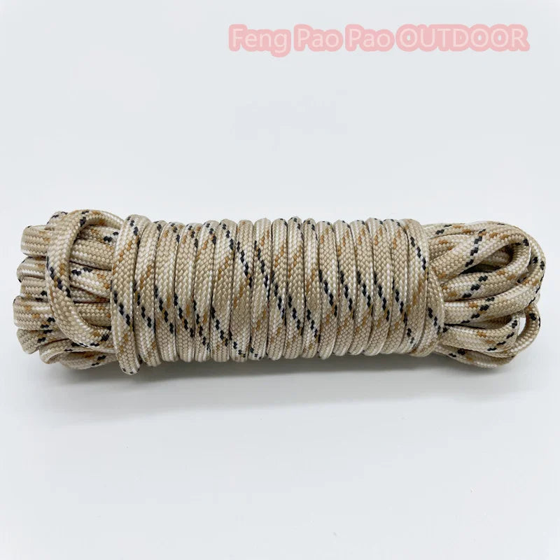 5 Meters Dia.4mm 7 Stand Cores Parachute Cord Lanyard Outdoor Camping Rope Climbing Hiking Survival Equipment Tent Accessories