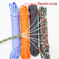 100FT 50FT Dia.4mm 7 stand Cores Paracord for Survival Parachute Cord Lanyard Camping Climbing Camping Rope Hiking Clothesline