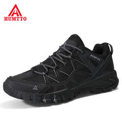 HUMTTO Trekking Tourism Sneakers Men Women Leather Hiking Shoes Mens Profession Breathable Athletic Outdoor Climbing Boots Man