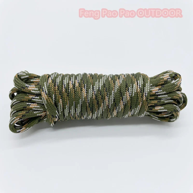 5 Meters Dia.4mm 7 Stand Cores Parachute Cord Lanyard Outdoor Camping Rope Climbing Hiking Survival Equipment Tent Accessories