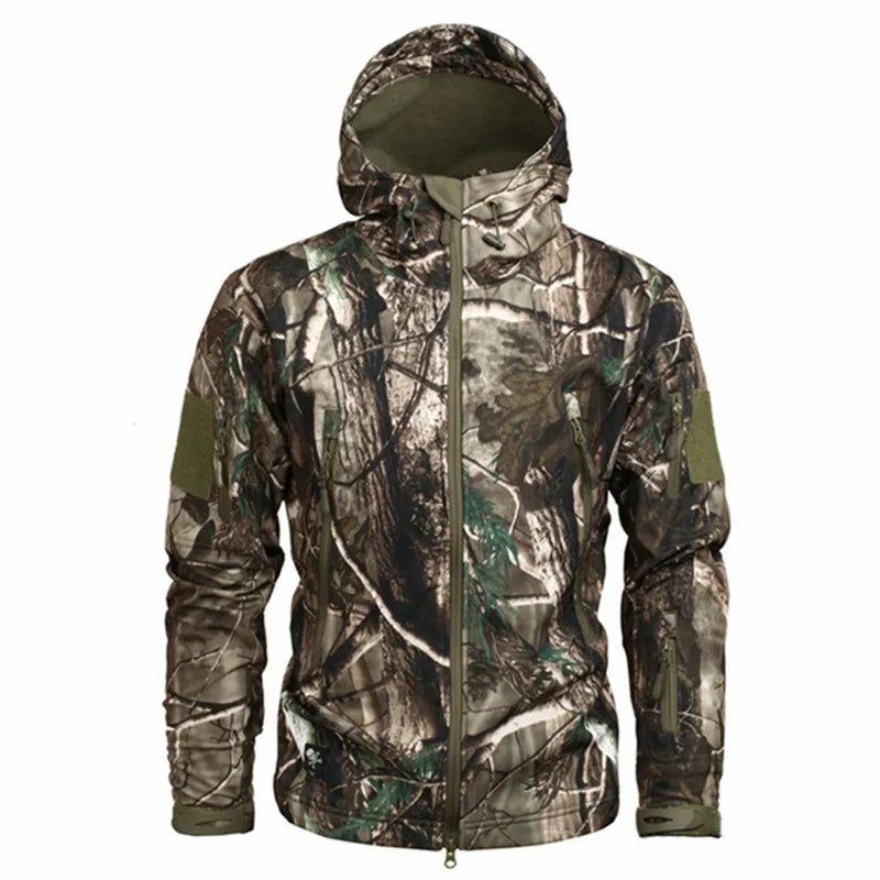 Hiking Jackets Men Camouflage Tactical Jacket Autumn Winter Shark Skin Soft Shell Waterproof Jacket Windbreaker