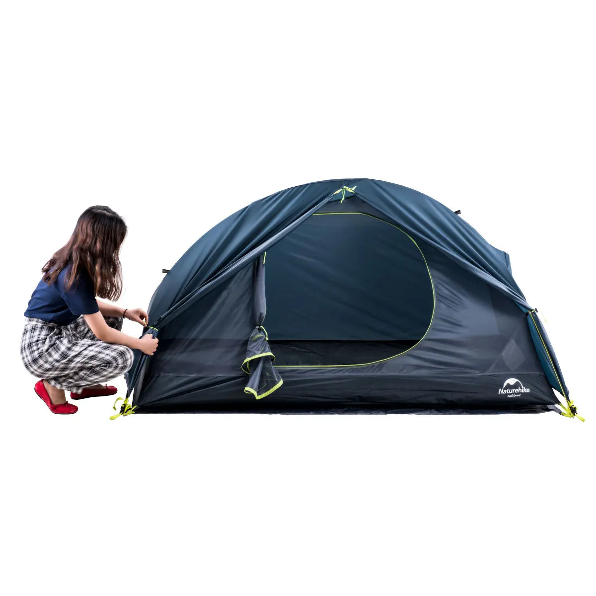 Naturehike Cycling Tent 1 Person Ultralight Backpacking Tent Double Layer Fishing Beach Tent Outdoor Travel Hiking Camping Tent