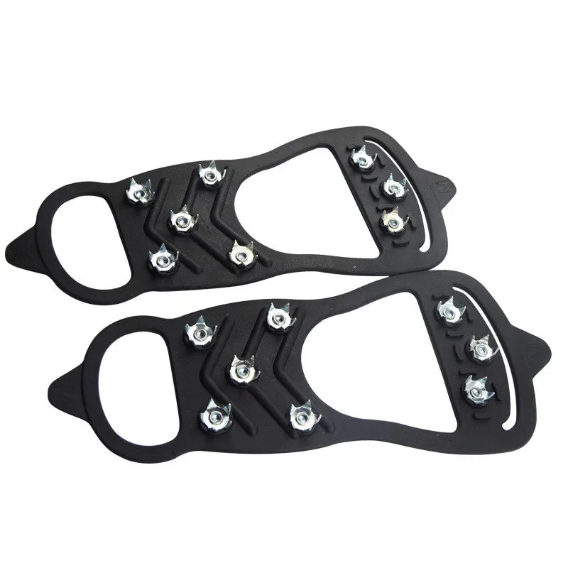 8 Teeth Ice Gripper For Shoes Snow Crampons Anti-slip Ice Gripper Hiking Cleats Spikes Traction Ice Floes 8 Stud Shoes Grip