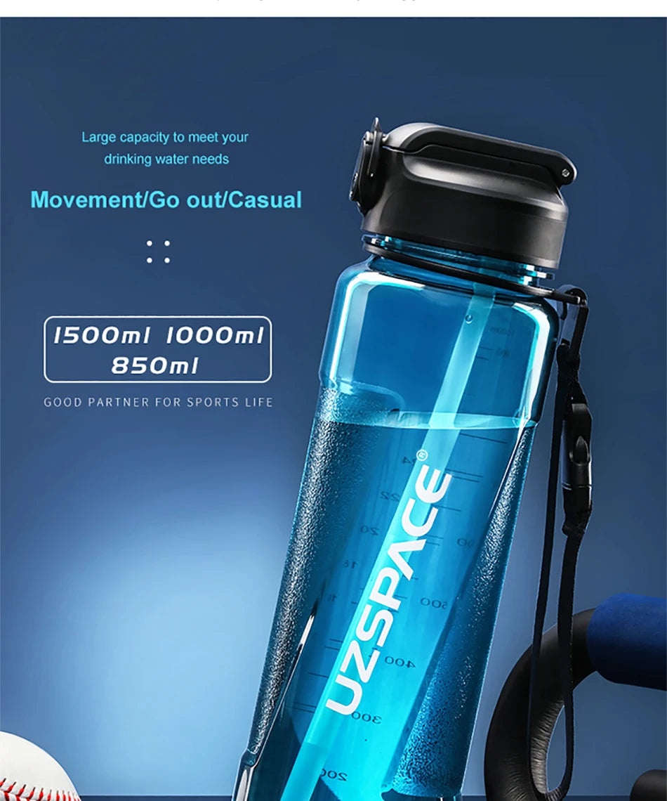 Sport Water Bottles with Straw Summer New Large-capacity Tritan Plastic Portable Leakproof Drink Bottle BPA Free Outdoor Travel