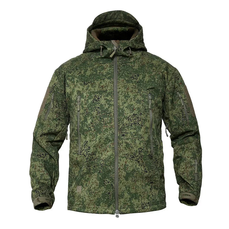 Hiking Jackets Men Camouflage Tactical Jacket Autumn Winter Shark Skin Soft Shell Waterproof Jacket Windbreaker