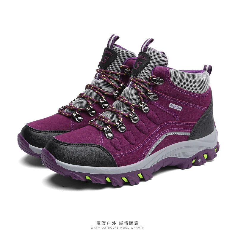 Couple Outdoor Waterproof Hiking Boots Men Winter Shoe Walking Climbing Hiking Shoes Mountain Sport Boots Hunting Woman Sneakers