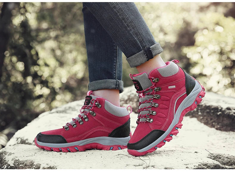 Couple Outdoor Waterproof Hiking Boots Men Winter Shoe Walking Climbing Hiking Shoes Mountain Sport Boots Hunting Woman Sneakers