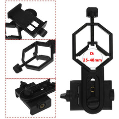 Universal Smartphone Photography Adapter For Binocular Monocular Spotting Scope Telescope Phone Support Eyepiece For D: 25-48mm